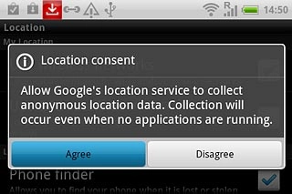 If you turn on the function:Press Agree.