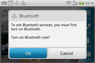 If required, press OK to turn on Bluetooth.
