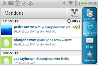 Press Mentions.Read mentions to your status updates.