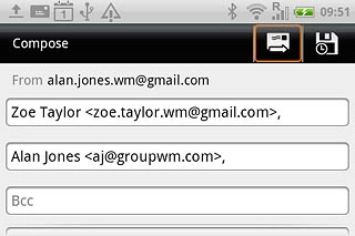 Press the send icon.