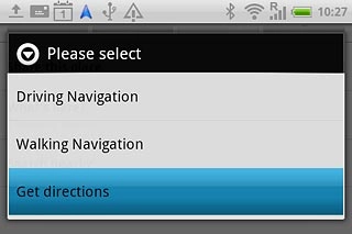 Press Get directions.
