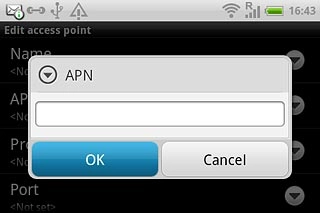 Key in live.vodafone.com and press OK.