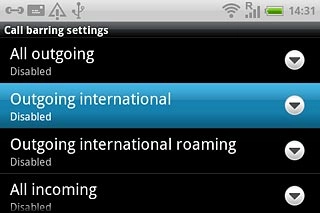 Outgoing international