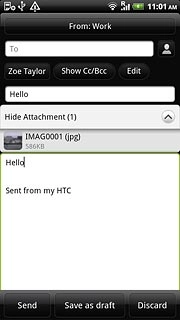 Write subject and text for your email message.Press Send.