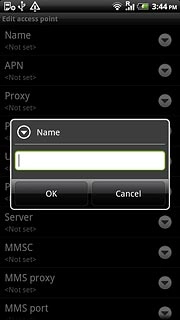 Key in Vodafone MMS and press OK.