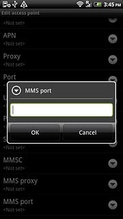 Key in 8080 and press OK.