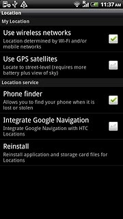 When the box next to the menu item is ticked (V), the function is turned on.