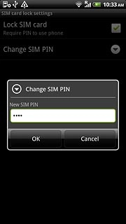 Key in a new four-digit PIN and press OK.