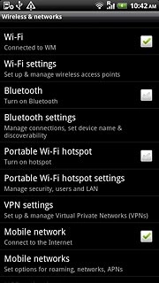 Press Mobile networks.