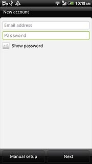 Press Password and key in the password for your email account.