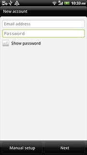 Press Password and key in the password for your email account at your email provider.