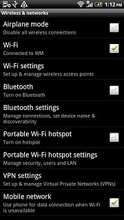 When the box next to the menu item is ticked (V), the function is turned on.