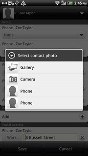 To take a new picture:Press Camera.