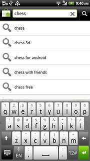 Key in the name of the required application and press the search icon.