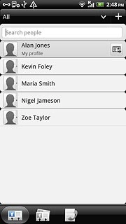 Press the required contact.