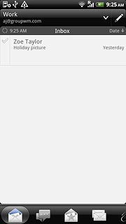Press the required email message to read it.