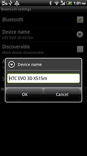 Key in the required name and press OK.