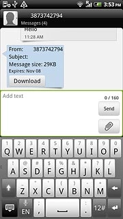 Press Add text.Write the picture message.