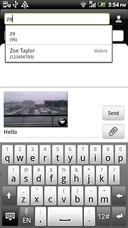 Press the required contact.