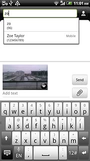 Matching contacts are displayed.Press the required contact.