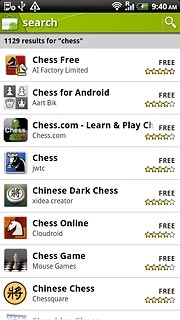 Press the required application.