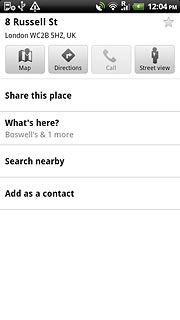 Press the directions icon.