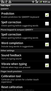 When the box next to the menu item is ticked (V), the function is turned on.