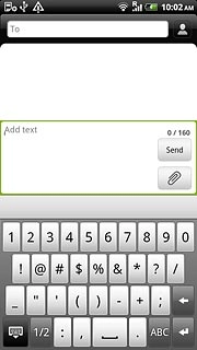 Press ABC to return to text input.