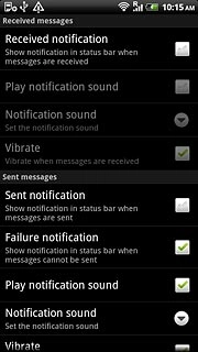 Press Received notification to turn on the function.