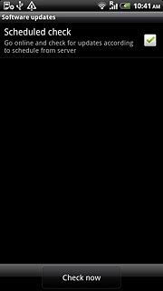 Press Check now.Follow the instructions on the display to update your phone's software.