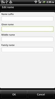 Press the field below Given name and key in the required first name.