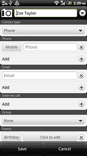 Press the drop down list below Contact type.