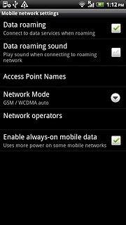 When the box next to the menu item is ticked (V), the function is turned on.