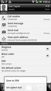 Press Set speed dial.