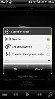 Press the required sound quality.