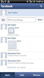 Press Write something... and key in the required text.