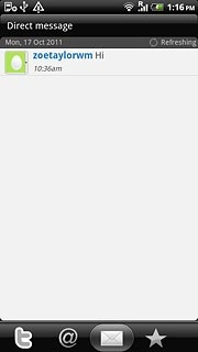 Press the messages icon.