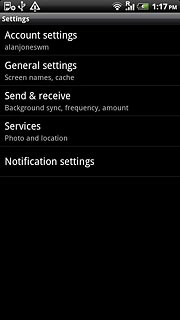 Press Account settings.