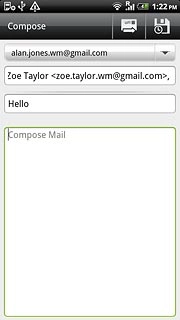 Press the text input field.Write the required text.