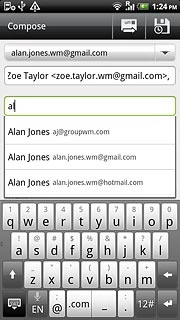 Press the required contact.