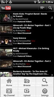 Press My Channel.Follow the instructions on the display to log on.