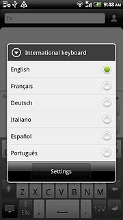 If the required language isn't on the list:Press Settings.
