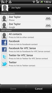 If no contacts are suggested:Press the merge icon next to the required contacts.