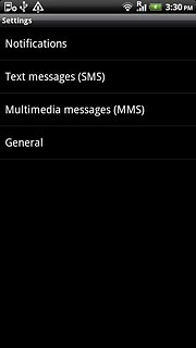 Press Text messages (SMS).