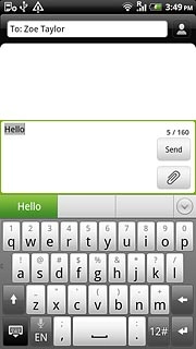 Press the attachment icon.Choose one of the following options:Insert picture, go to 5a.Insert video clip, go to 5b.Insert audio file, go to 5c.