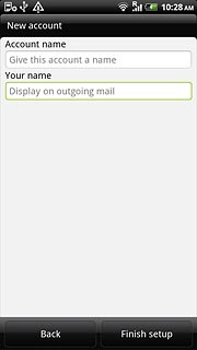 Press Finish setup.Wait while your phone retrieves new email messages.