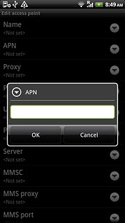 Key in live.vodafone.com and press OK.