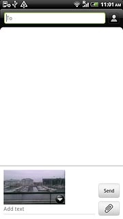 A picture message containing the picture or video clip is created.Press To and key in the first letters of the required contact.