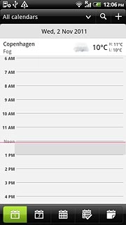 Press one of the following views (depending on the current view):the day icon