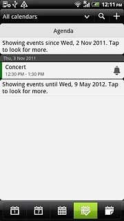 Press the list icon.